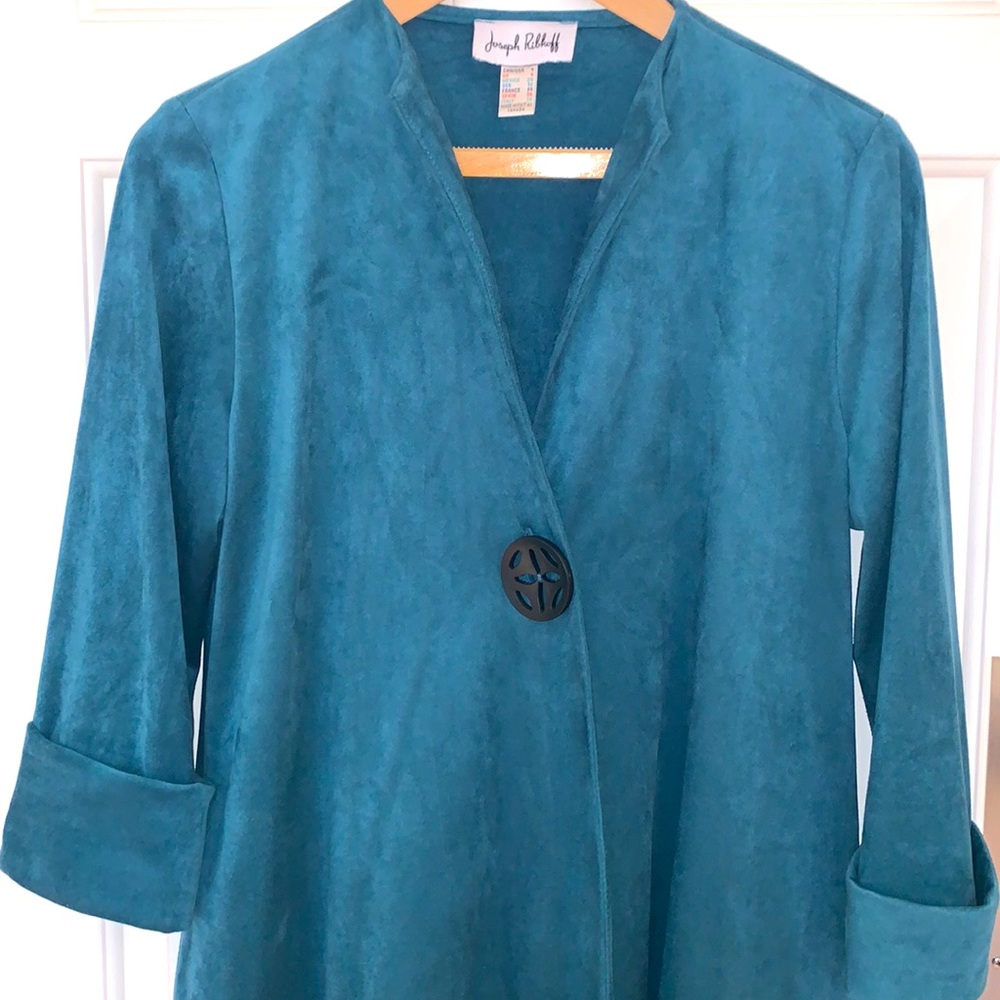 Joseph Ribkoff Faux Suede Jacket Womens Size 4 - Picture 5 of 14
